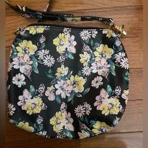 Steve Madden Faux Pebbled Leather Crossbody Bag with Floral Print